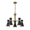 Z-Lite Soriano 5 Light Chandelier, Matte Black & Heritage Brass 728-5MB-HBR - alternate 1